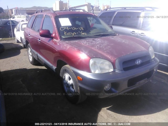 KM8SC13E35U884329 - 2005 HYUNDAI SANTA FE GLS/LX RED photo 1