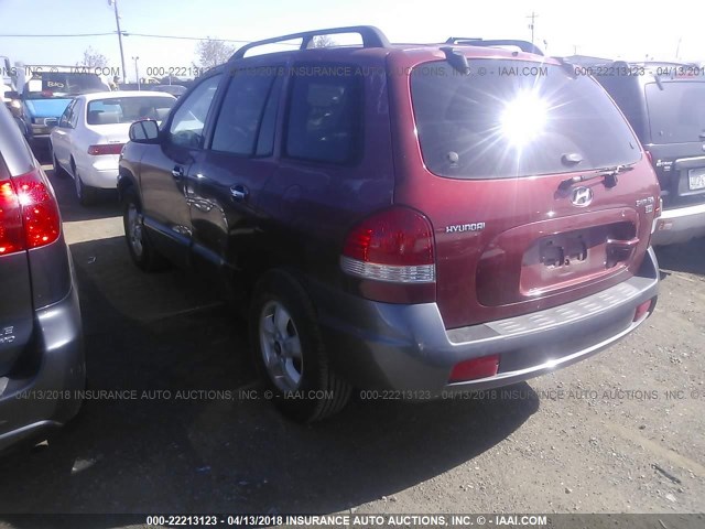 KM8SC13E35U884329 - 2005 HYUNDAI SANTA FE GLS/LX RED photo 3