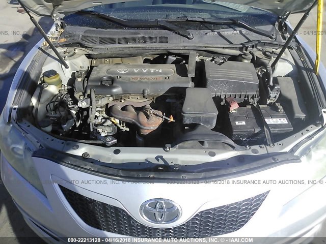 4T1BE46K27U726824 - 2007 TOYOTA CAMRY NEW GENERAT CE/LE/XLE/SE SILVER photo 10