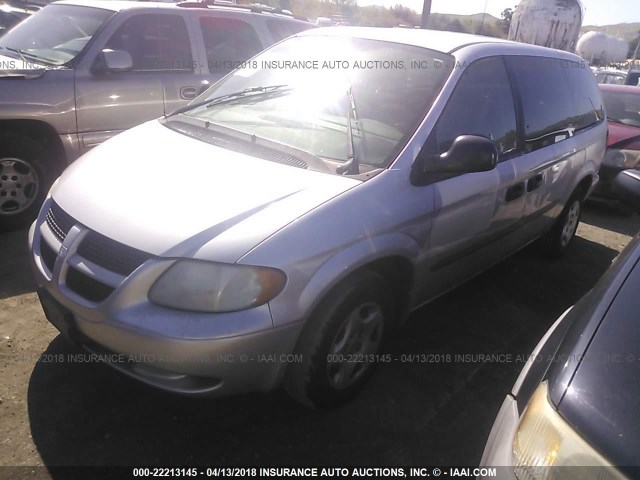 1D4GP24363B132766 - 2003 DODGE GRAND CARAVAN SE SILVER photo 2