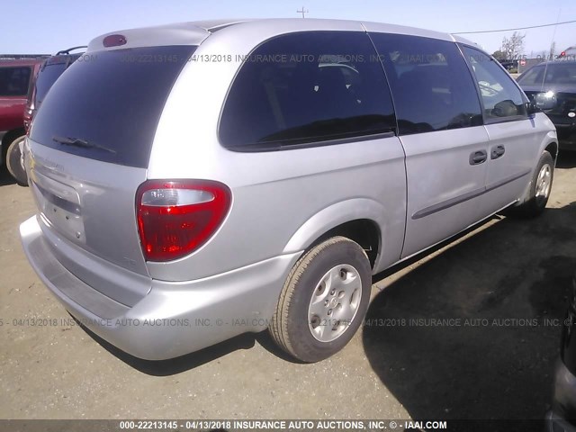 1D4GP24363B132766 - 2003 DODGE GRAND CARAVAN SE SILVER photo 4