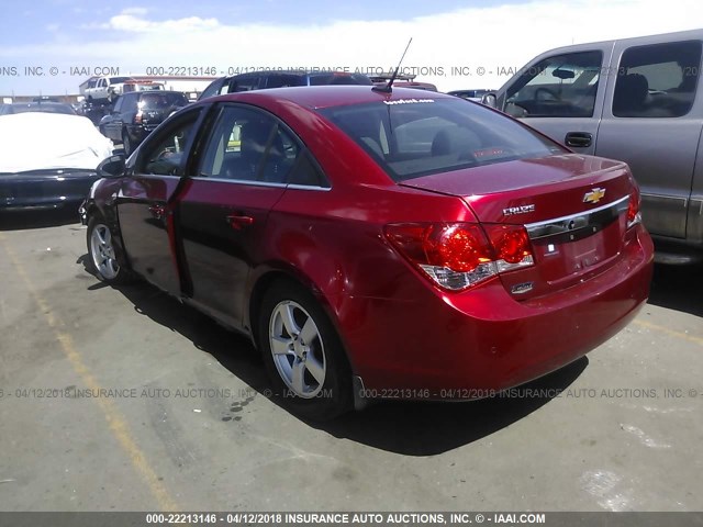 1G1PF5SC8C7183976 - 2012 CHEVROLET CRUZE LT RED photo 3