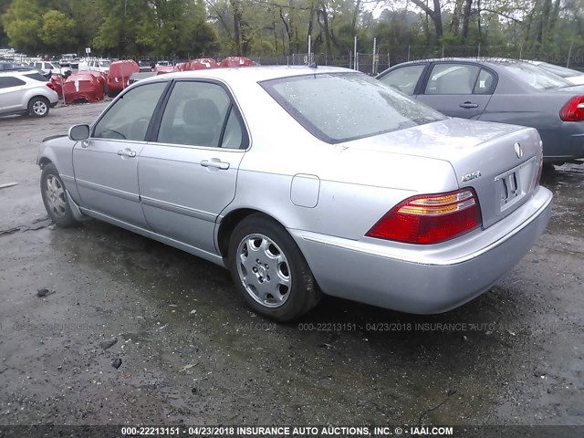 JH4KA96662C003863 - 2002 ACURA 3.5RL SILVER photo 3