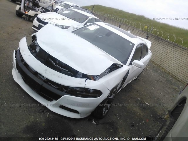 2C3CDXCT5GH347768 - 2016 DODGE CHARGER R/T WHITE photo 2