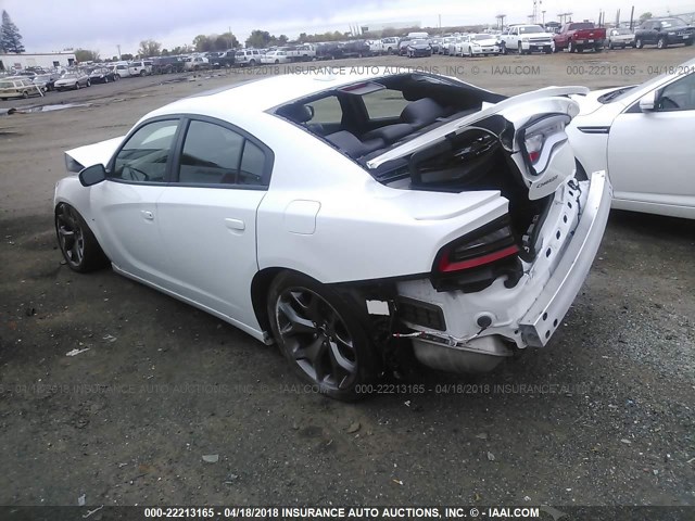 2C3CDXCT5GH347768 - 2016 DODGE CHARGER R/T WHITE photo 3