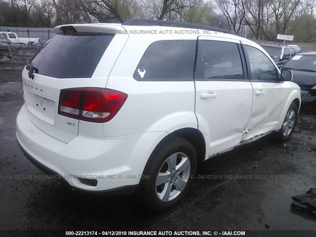 3C4PDDBG9CT315794 - 2012 DODGE JOURNEY SXT WHITE photo 4