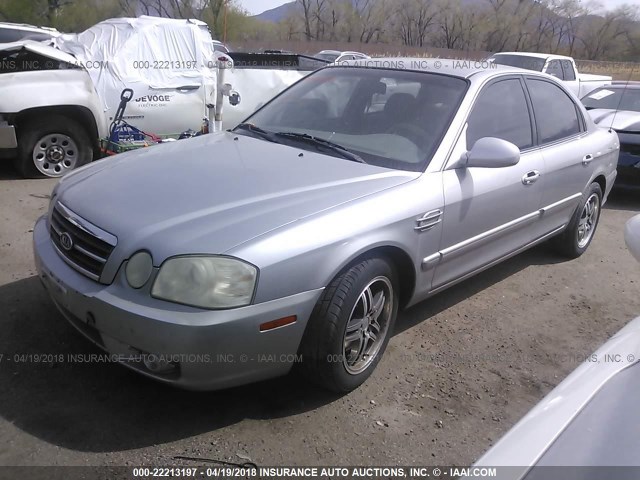 KNAGD128555380844 - 2005 KIA OPTIMA LX/EX SILVER photo 2