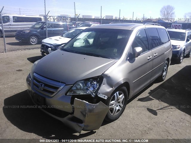 5FNRL38747B403329 - 2007 HONDA ODYSSEY EXL ოქროსფერი ფოტო 2