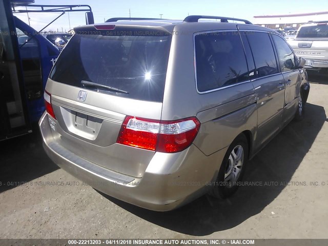 5FNRL38747B403329 - 2007 HONDA ODYSSEY EXL ოქროსფერი ფოტო 4