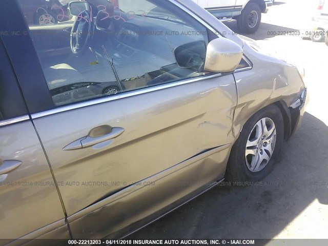 5FNRL38747B403329 - 2007 HONDA ODYSSEY EXL ოქროსფერი ფოტო 6