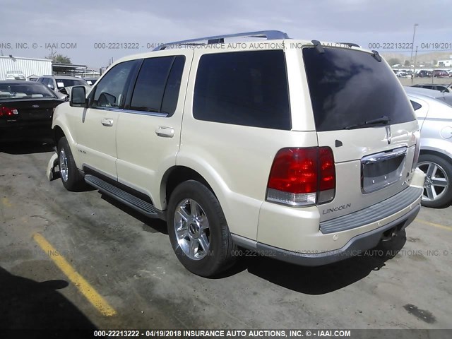 5LMEU88H85ZJ04797 - 2005 LINCOLN AVIATOR 奶油色 照片 3
