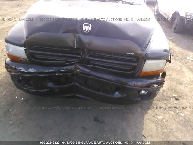 1B7GG2AX3YS635702 - 2000 DODGE DAKOTA QUAD BLACK photo 6