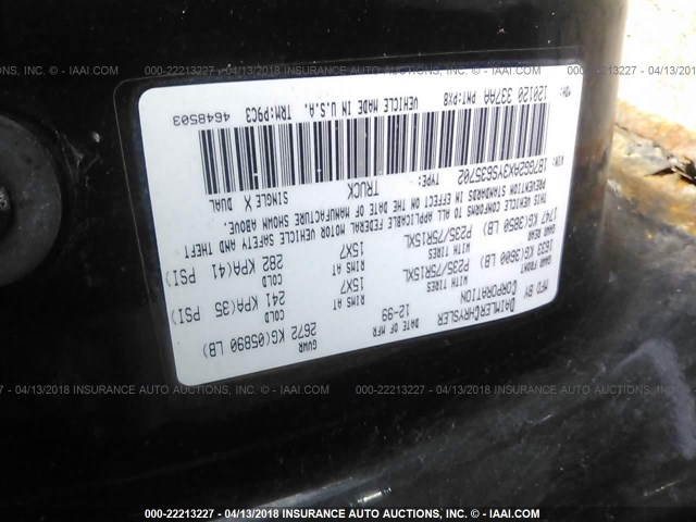 1B7GG2AX3YS635702 - 2000 DODGE DAKOTA QUAD BLACK photo 9