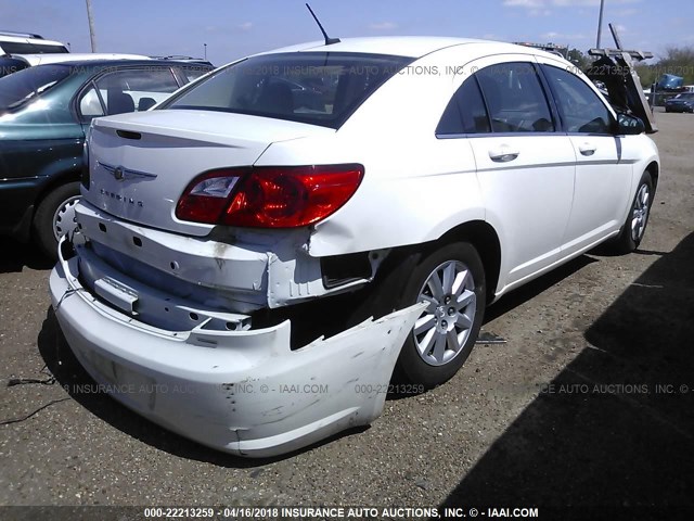 1C3CC4FB8AN220077 - 2010 CHRYSLER SEBRING TOURING WHITE photo 4