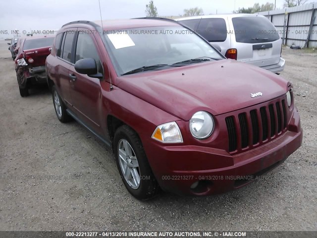 1J8FF47W48D621488 - 2008 JEEP COMPASS SPORT RED photo 1