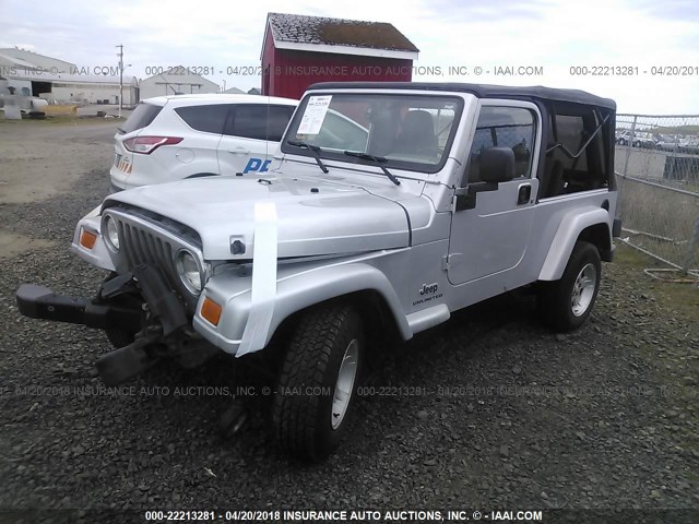 1J4FA44S96P786739 - 2006 JEEP WRANGLER / TJ UNLIMITED SILVER photo 2