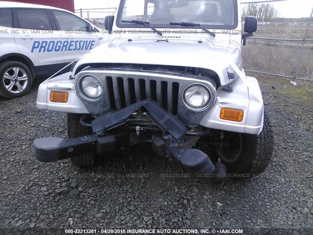 1J4FA44S96P786739 - 2006 JEEP WRANGLER / TJ UNLIMITED SILVER photo 6