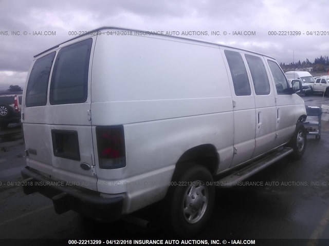 1FTNE24W18DA85730 - 2008 FORD ECONOLINE E250 VAN WHITE photo 4