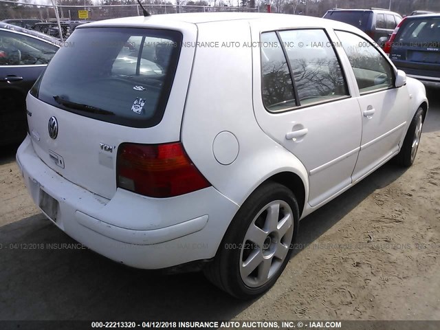 WVWGF21J8YW695448 - 2000 VOLKSWAGEN GOLF GLS TDI WHITE photo 4