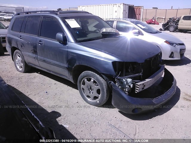 JTEDP21A640033487 - 2004 TOYOTA HIGHLANDER LIMITED BLUE photo 1