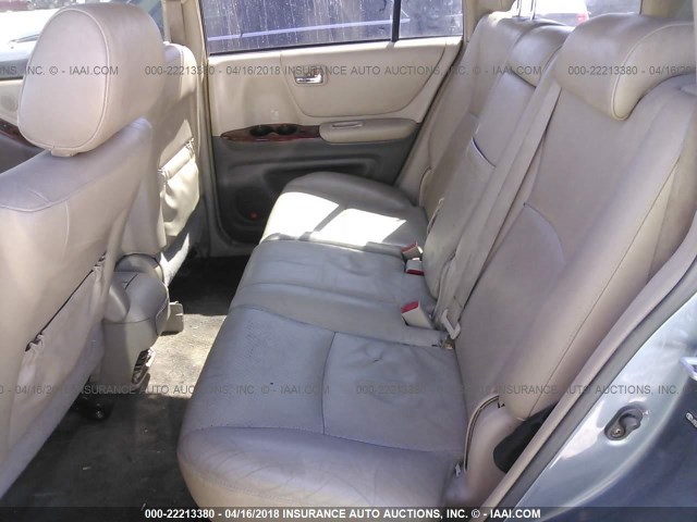 JTEDP21A640033487 - 2004 TOYOTA HIGHLANDER LIMITED BLUE photo 8