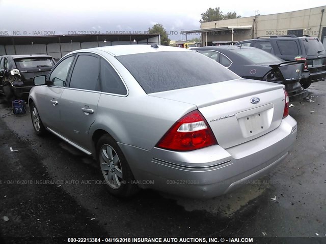 1FAHP24177G163992 - 2007 FORD FIVE HUNDRED SEL SILVER photo 3