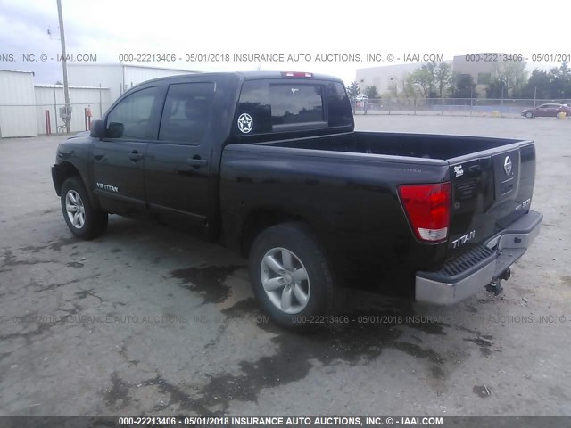 1N6BA07D18N344401 - 2008 NISSAN TITAN XE/SE/LE BLACK photo 3