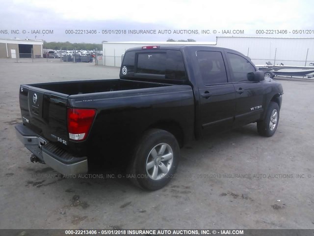 1N6BA07D18N344401 - 2008 NISSAN TITAN XE/SE/LE BLACK photo 4