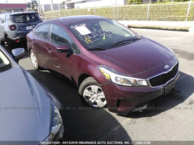 3KPFL4A73HE066632 - 2017 KIA FORTE LX/S BURGUNDY photo 1