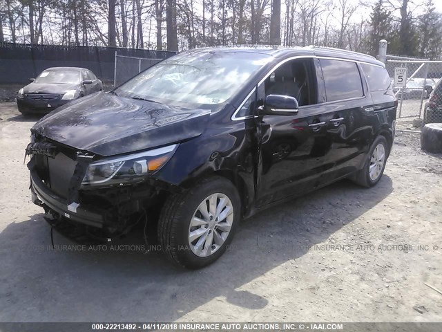 KNDMC5C19G6157480 - 2016 KIA SEDONA EX/SX BLACK photo 2