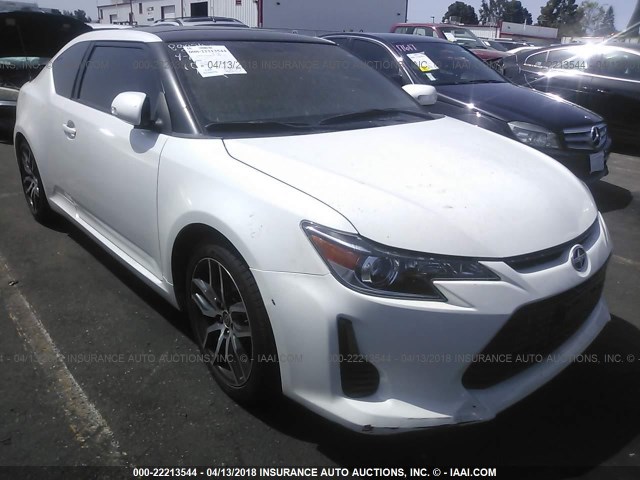 JTKJF5C75F3091565 - 2015 TOYOTA SCION TC WHITE photo 1