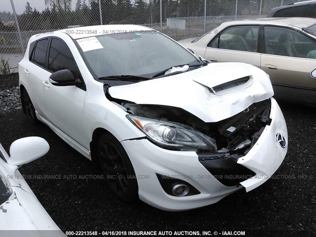 JM1BL1L37D1744755 - 2013 MAZDA SPEED 3 WHITE photo 1