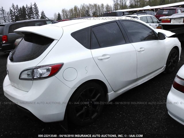 JM1BL1L37D1744755 - 2013 MAZDA SPEED 3 WHITE photo 4