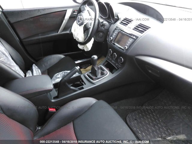 JM1BL1L37D1744755 - 2013 MAZDA SPEED 3 WHITE photo 5