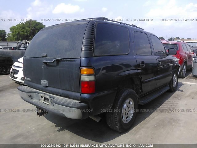 1GNEC13V76J147856 - 2006 CHEVROLET TAHOE C1500 BLUE photo 4