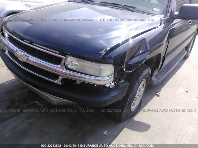 1GNEC13V76J147856 - 2006 CHEVROLET TAHOE C1500 BLUE photo 6