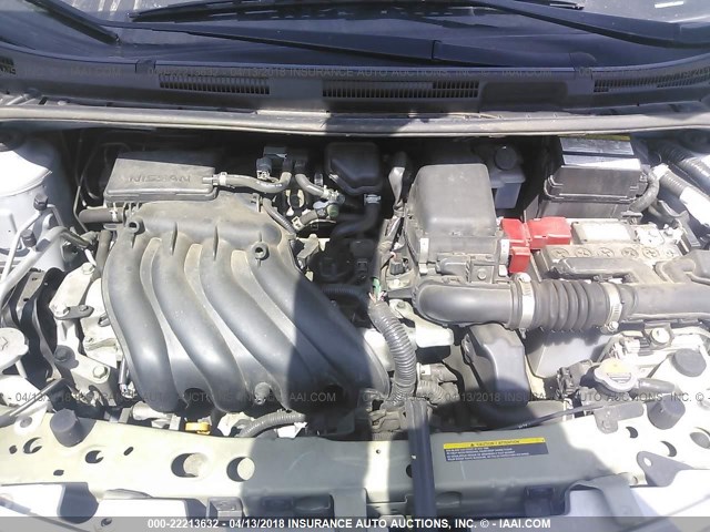 3N1CE2CPXEL433941 - 2014 NISSAN VERSA NOTE S/S PLUS/SV/SL SILVER photo 10