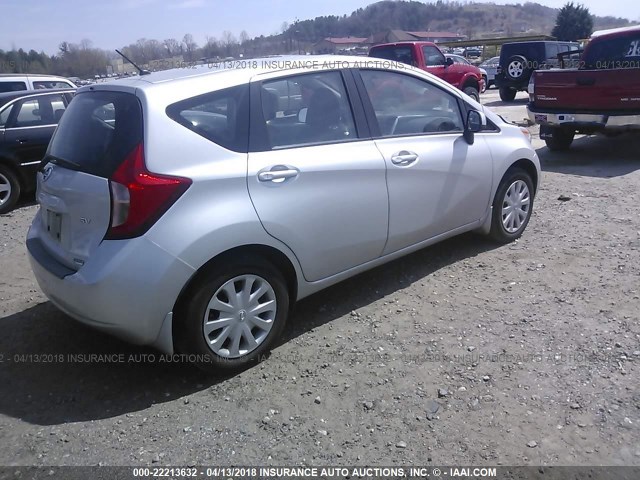 3N1CE2CPXEL433941 - 2014 NISSAN VERSA NOTE S/S PLUS/SV/SL SILVER photo 4