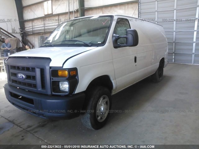 1FTNE1EW6EDB14188 - 2014 FORD ECONOLINE E150 VAN WHITE photo 2