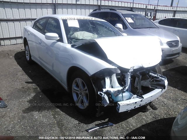 2C3CDXBGXJH234569 - 2018 DODGE CHARGER SXT WHITE photo 1