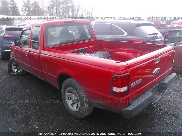 1FTYR44U97PA49275 - 2007 FORD RANGER SUPER CAB RED photo 3