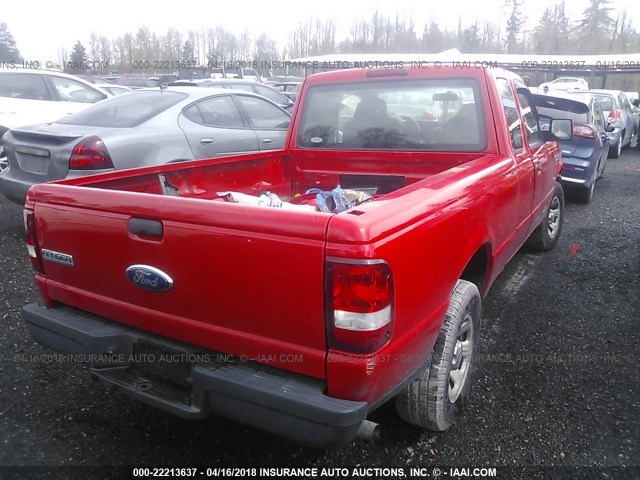 1FTYR44U97PA49275 - 2007 FORD RANGER SUPER CAB RED photo 4