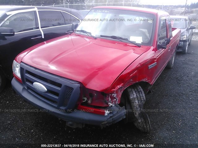 1FTYR44U97PA49275 - 2007 FORD RANGER SUPER CAB RED photo 6