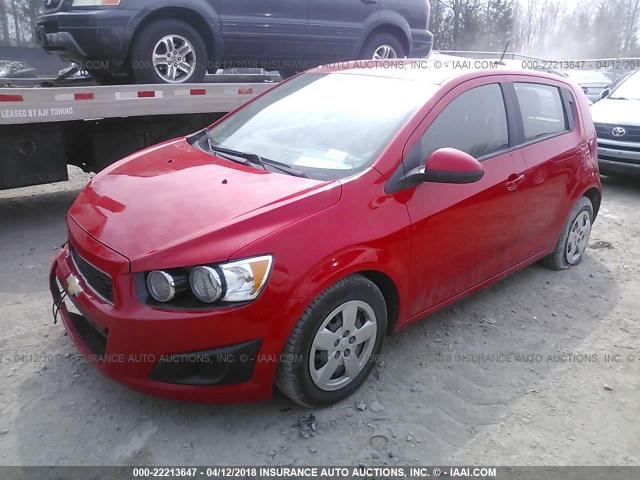 1G1JA6SG3F4203103 - 2015 CHEVROLET SONIC LS Կարմիր լուսանկար 2
