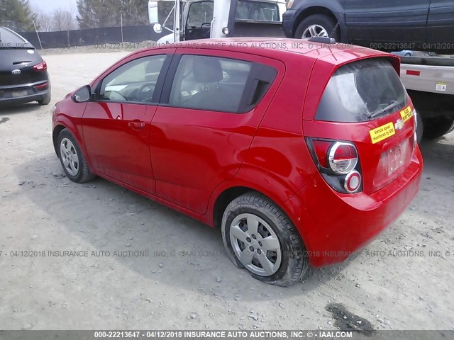 1G1JA6SG3F4203103 - 2015 CHEVROLET SONIC LS RED photo 3