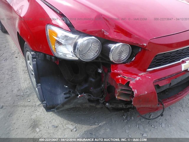 1G1JA6SG3F4203103 - 2015 CHEVROLET SONIC LS Կարմիր լուսանկար 6