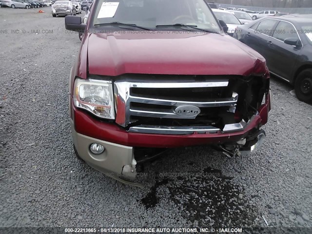 1FMFK18577LA98068 - 2007 FORD EXPEDITION EL EDDIE BAUER RED photo 6