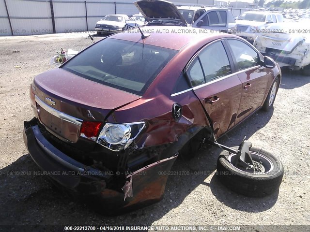 1G1PC5SB8D7159517 - 2013 CHEVROLET CRUZE LT ORANGE photo 4