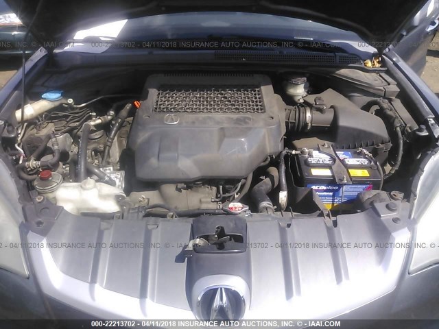 5J8TB18248A000741 - 2008 ACURA RDX GRAY photo 10