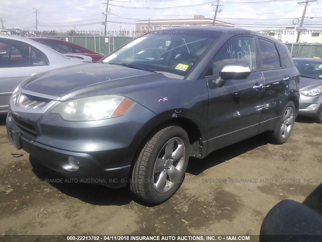 5J8TB18248A000741 - 2008 ACURA RDX GRAY photo 2